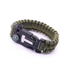 6 Function Paracord Khaki Survival Bracelet