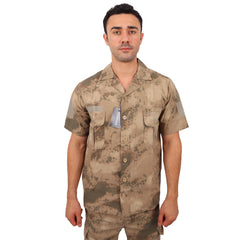 Deserton Camouflage Tactical Multi-Pocket Short Sleeve Shirt