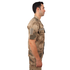 Deserton Camouflage Tactical Multi-Pocket Short Sleeve Shirt