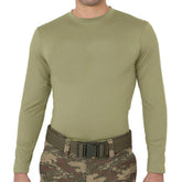 Nano Green Long Sleeve Sports Thermal Microfiber T-shirt