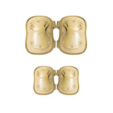 Beige Paintball Airsoft Skates Knee & Elbow Pad Set