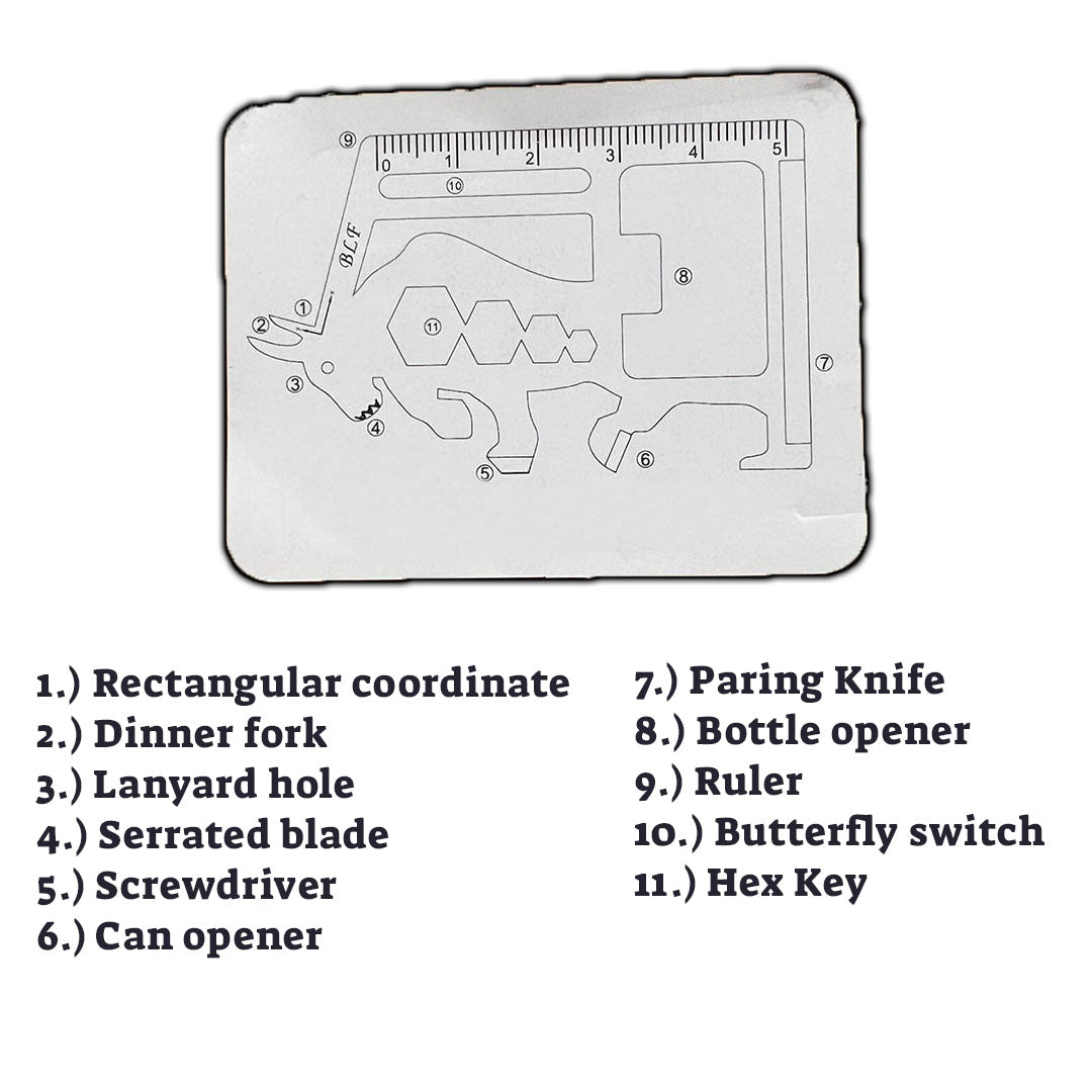 Emergency Kit with Bull Shaped Case (11 Function)