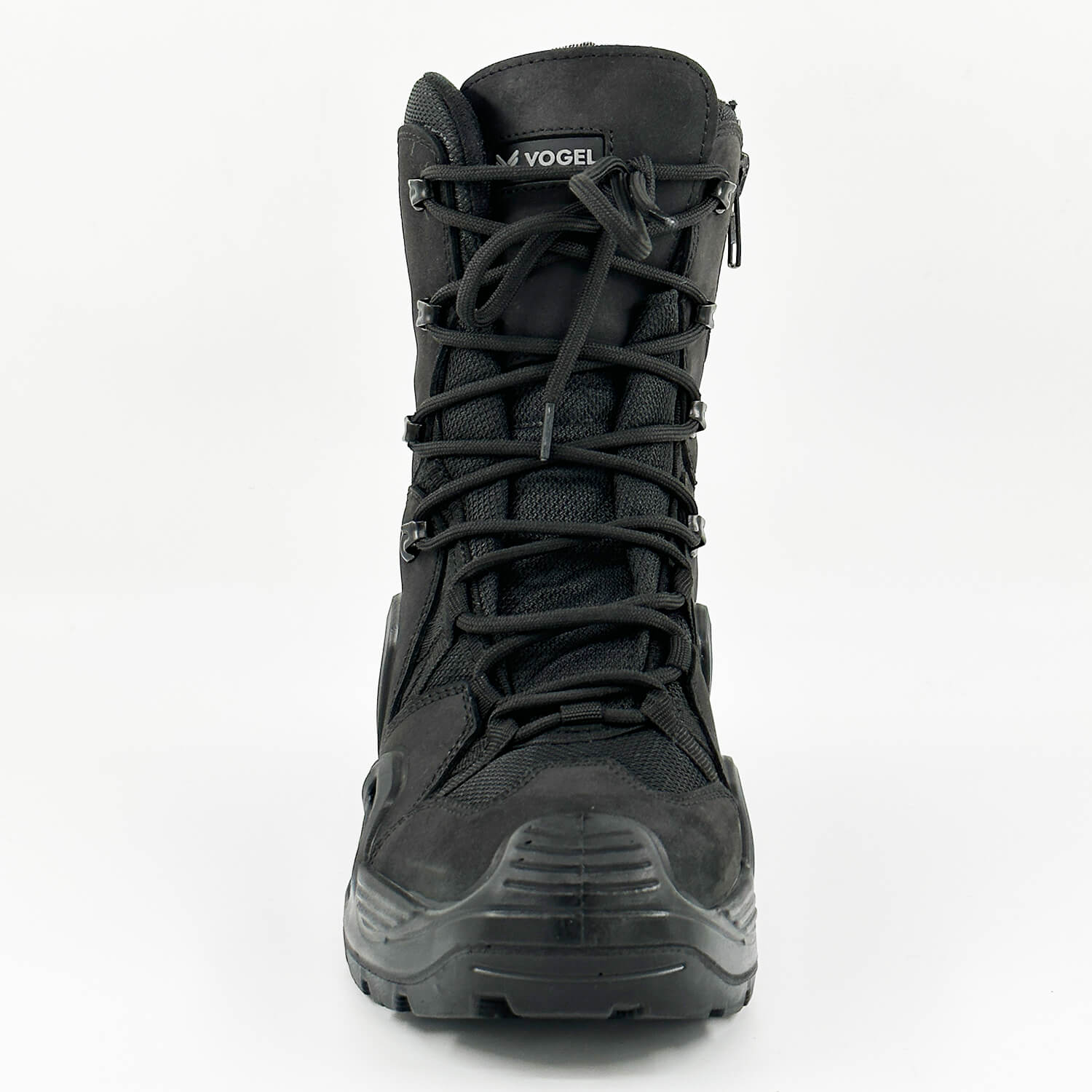 Black Tactical Military Zippered Long Outdoor Shoes (CR1)