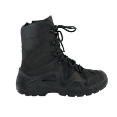 Black Tactical Military Zippered Long Outdoor Shoes (CR1)