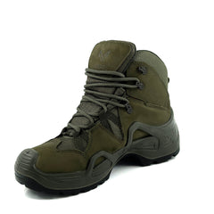 Khaki Tactical Military Zipperless Waterproof Boots (CRW2)