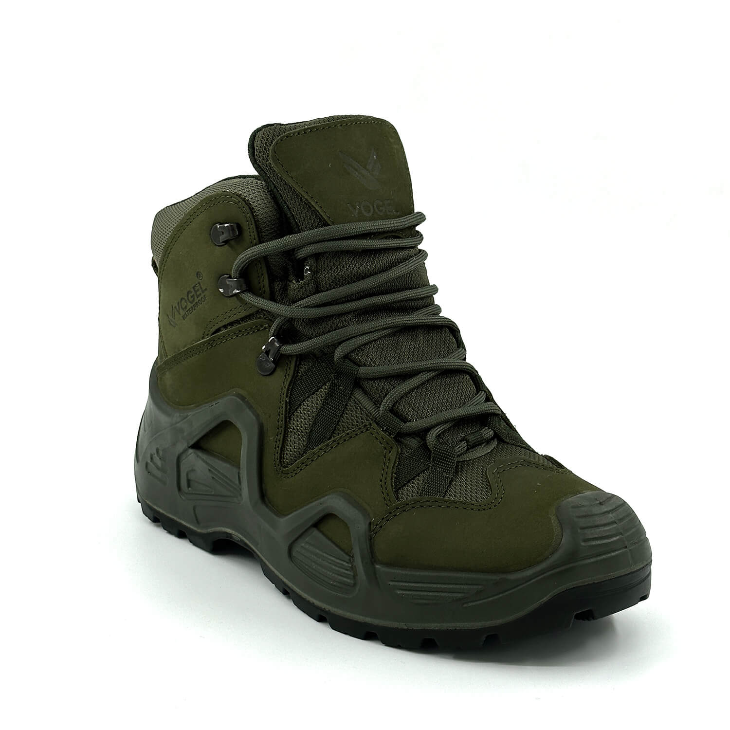 Khaki Tactical Military Zipperless Waterproof Boots (CRW2)