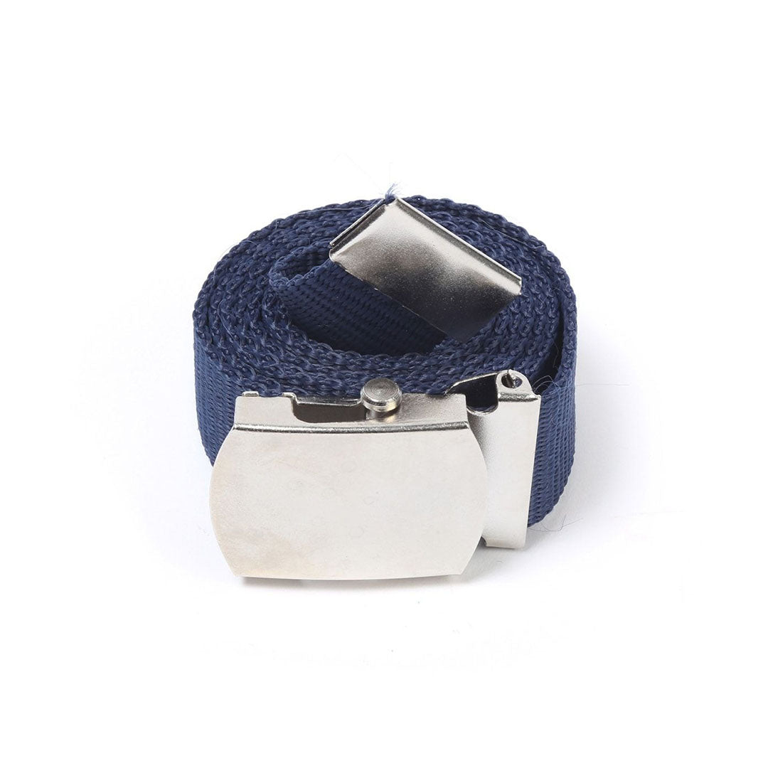 Dark Blue Anti-Slip Belt with Metal Buckle