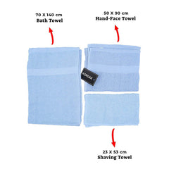 Bath Hand-Face Shaving Towel (3-Piece Towel Set)