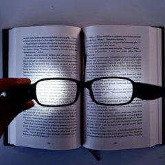 Black LED Lighted Book Reading Glasses (No Glass)