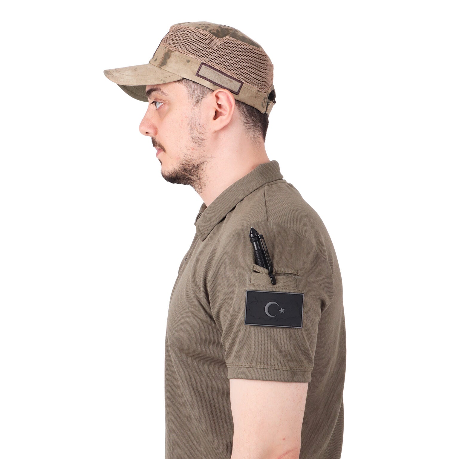 Deserton Camouflage Tactical Hat with Mesh Veil