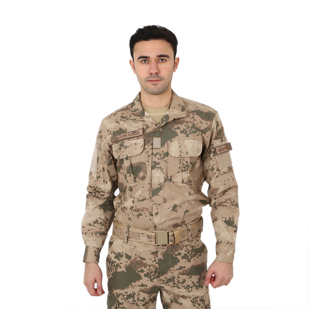 Deserton Camouflage Tactical Multi-Pocket Long Sleeve Shirt