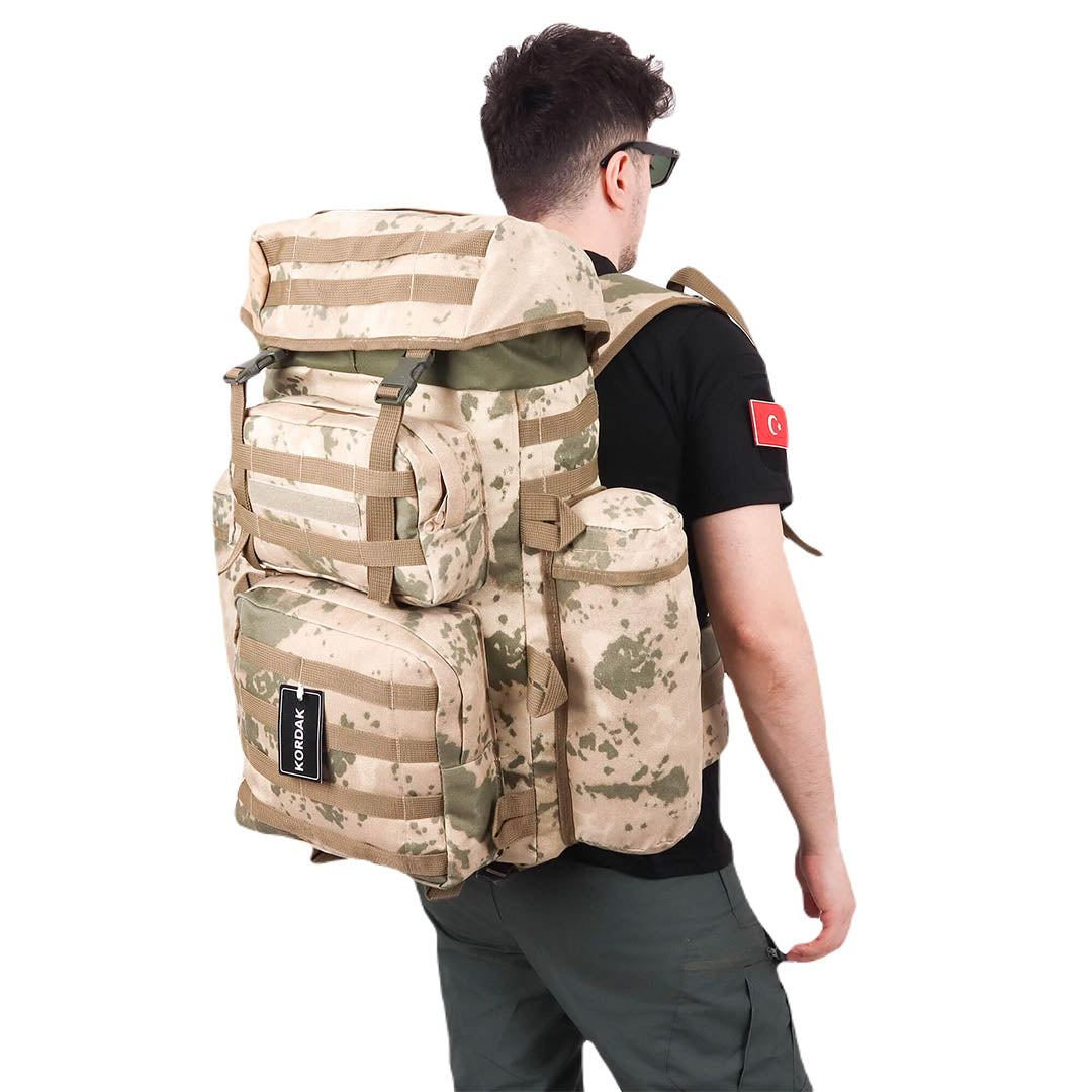 Deserton Camouflage Camping Military Operation Backpack - 90 Liter Bag