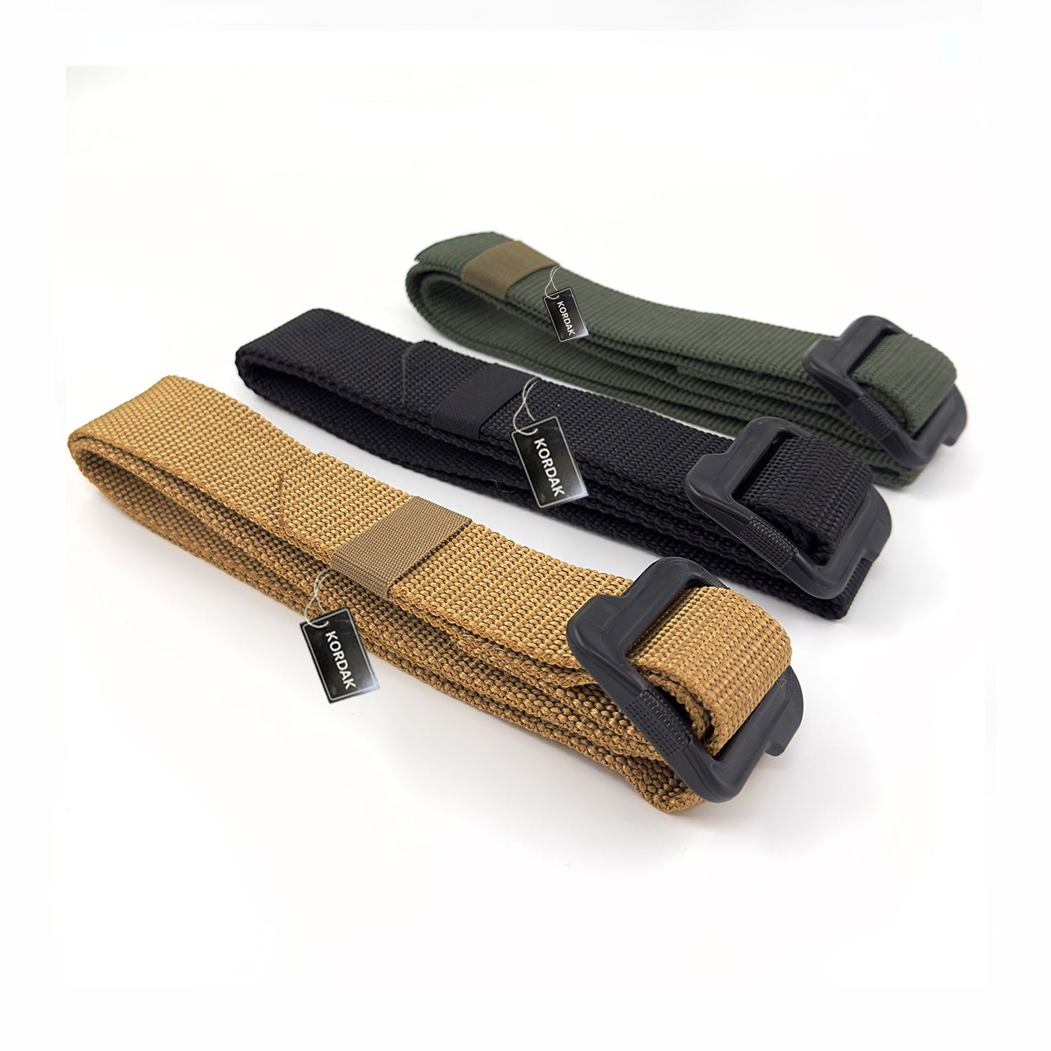 Khaki Double Sided Plastic Buckle Belt