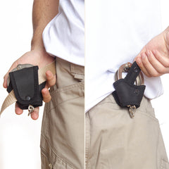 Black Handcuff Holster Attachable to Belt