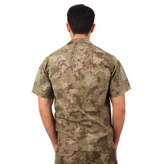 CRW Camouflage Tactical Multi-Pocket Short Sleeve Shirt