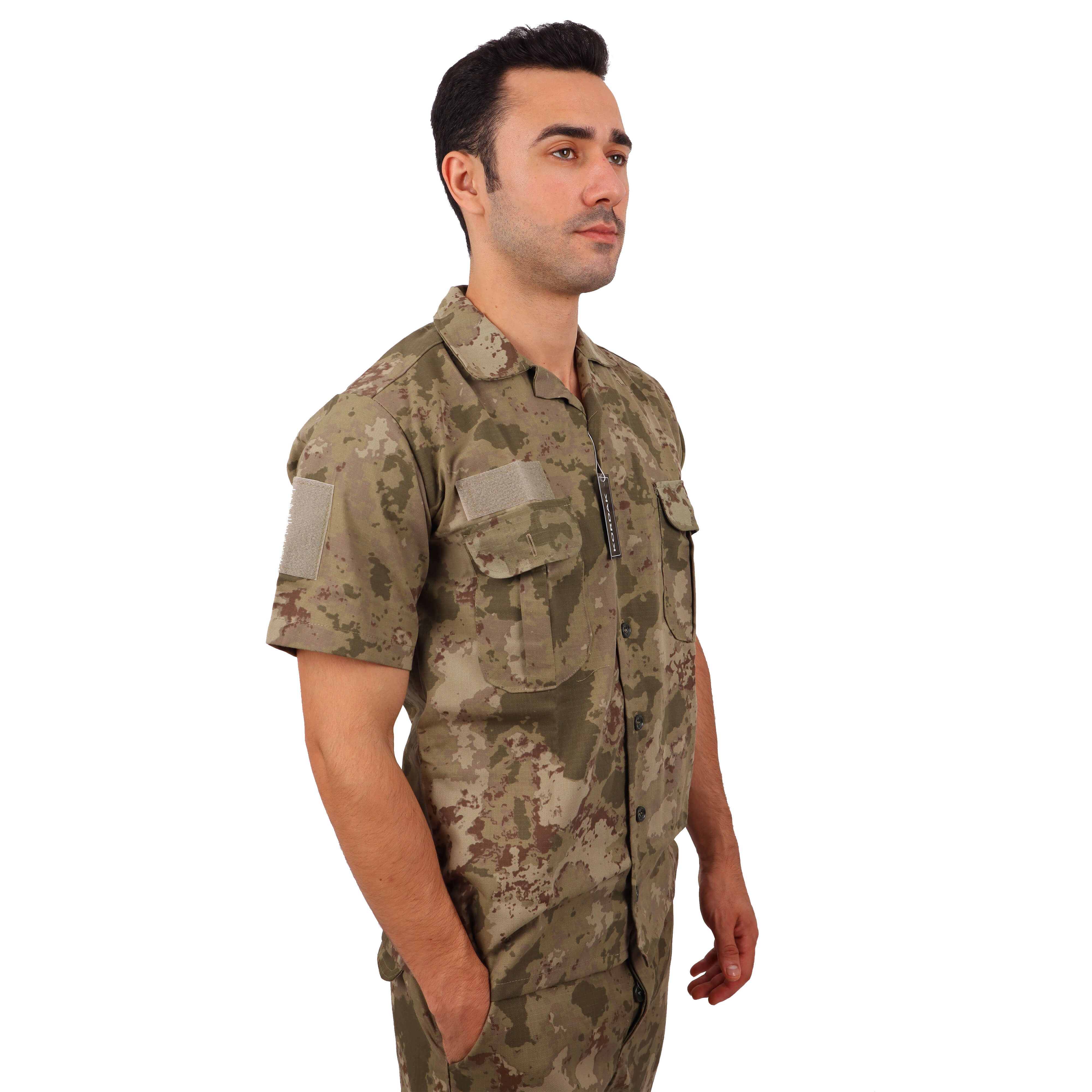 CRW Camouflage Tactical Multi-Pocket Short Sleeve Shirt