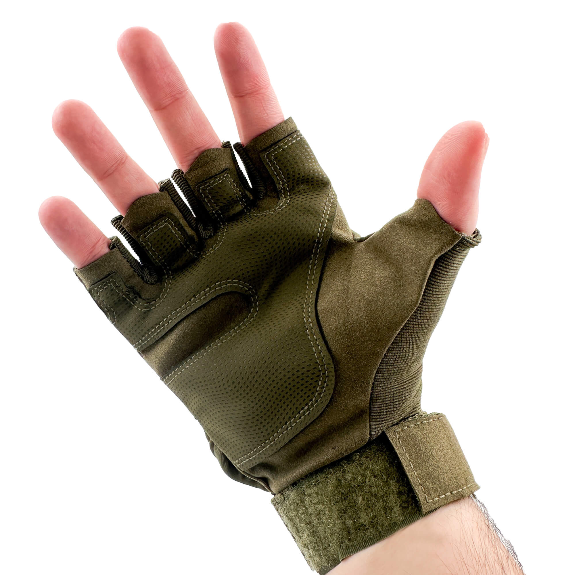 Dark Khaki Motorcycle Airsoft Paintball Military Short Gloves