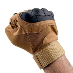 Beige Motorcycle Airsoft Paintball Military Tactical Gloves