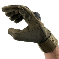 Dark Khaki Motorcycle Airsoft Paintball Military Tactical Gloves