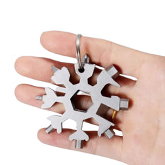 Snowflake Look Multi-Purpose Keychain Screwdriver Set 18in1