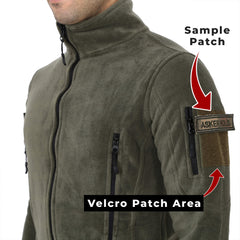 Khaki Tactical Fleece Cardigan Vest Coat Jacket