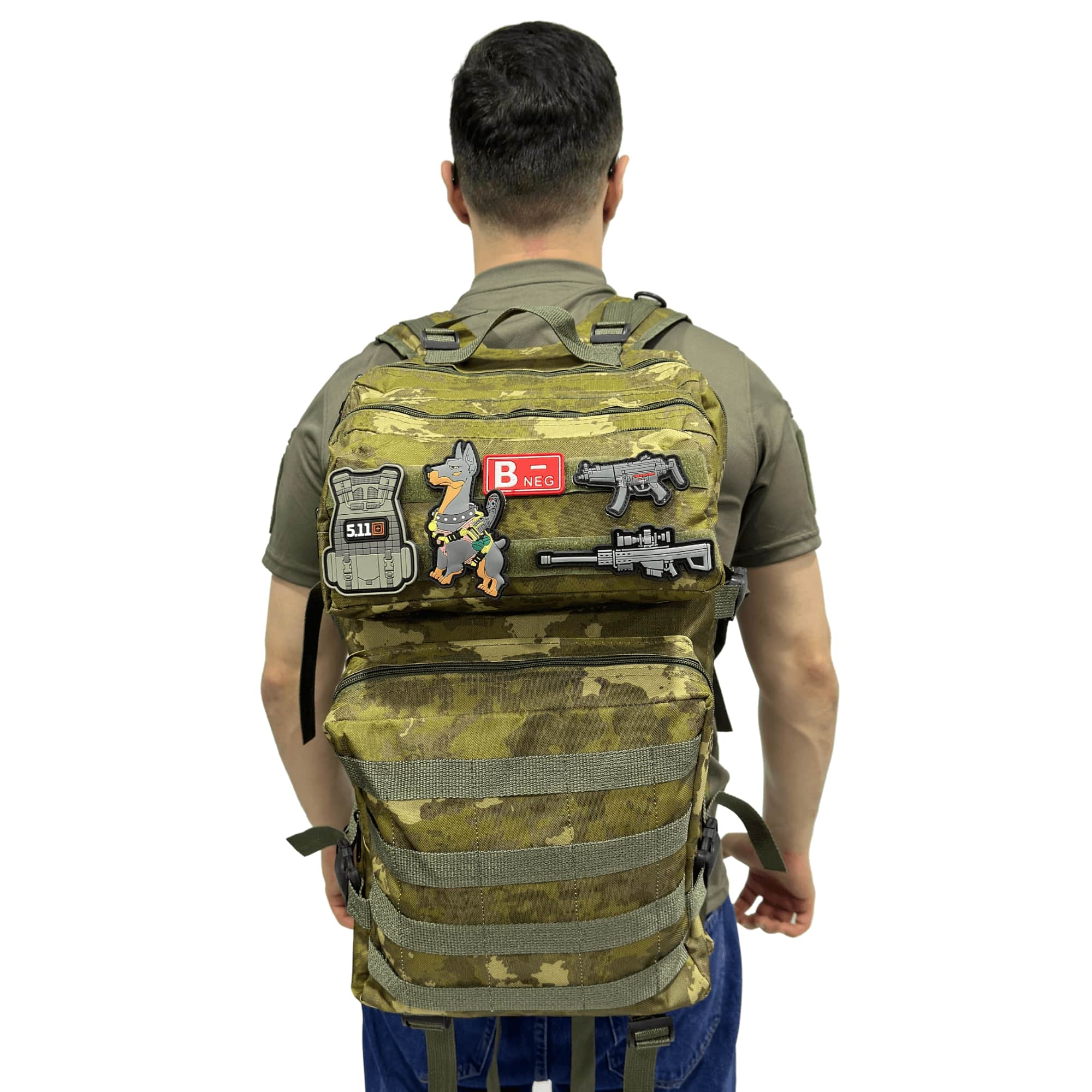 Beige Tactical Sports Backpack with Pec Area - 50 Liter Bag