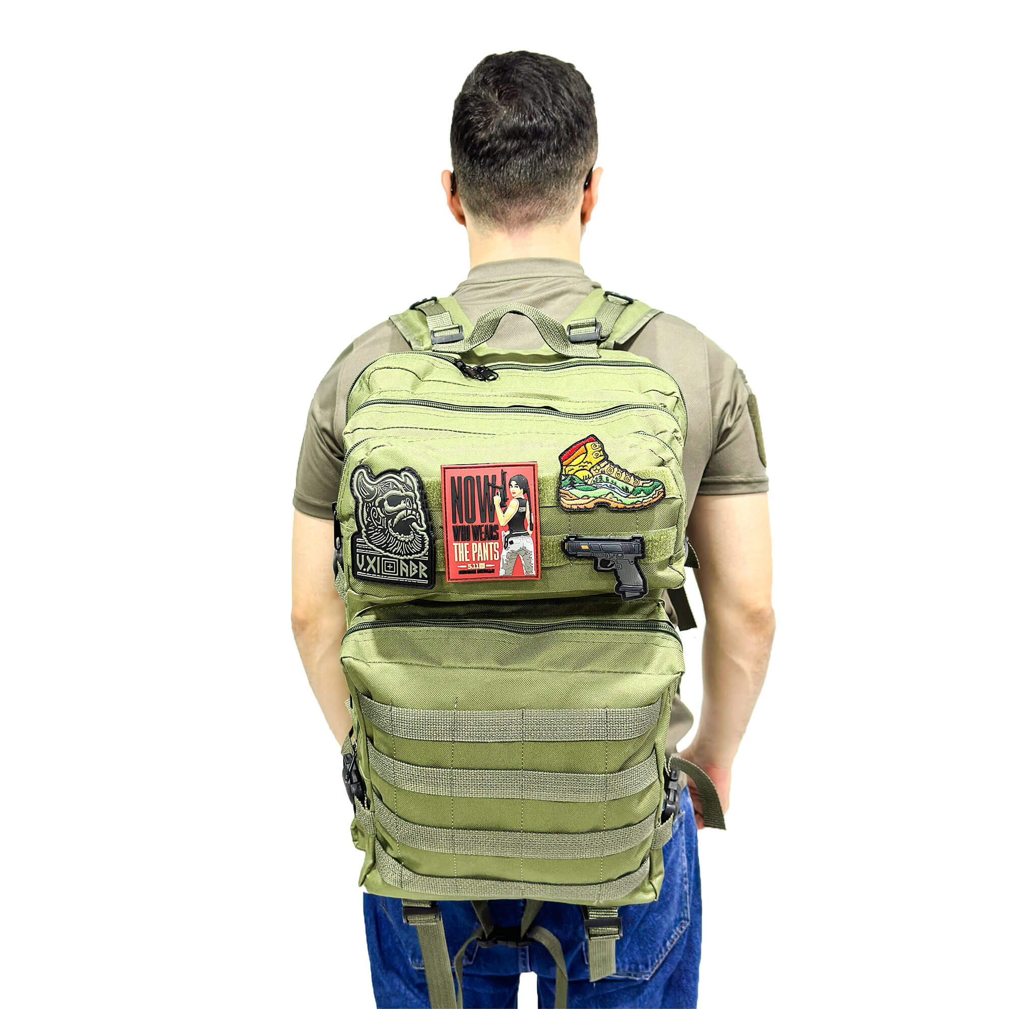 Black Tactical Sports Backpack with Pec Area - 50 Liter Bag