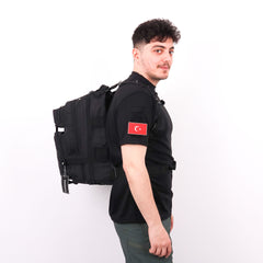 Black Functional Hiking Tactical Backpack - 30 Liter Bag