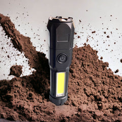 Telescopic USB Rechargeable LED Flashlight