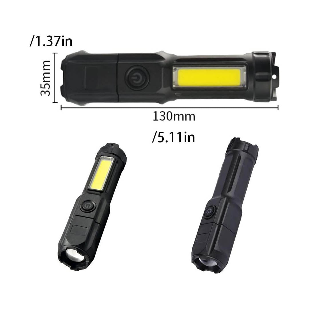 Telescopic USB Rechargeable LED Flashlight