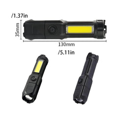 Telescopic USB Rechargeable LED Flashlight