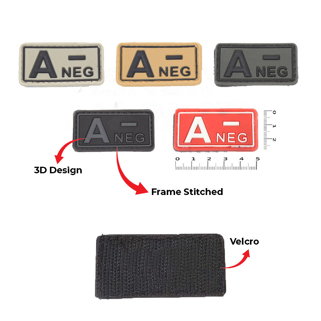 A RH (-) Negative Blood Group Patch (3D)