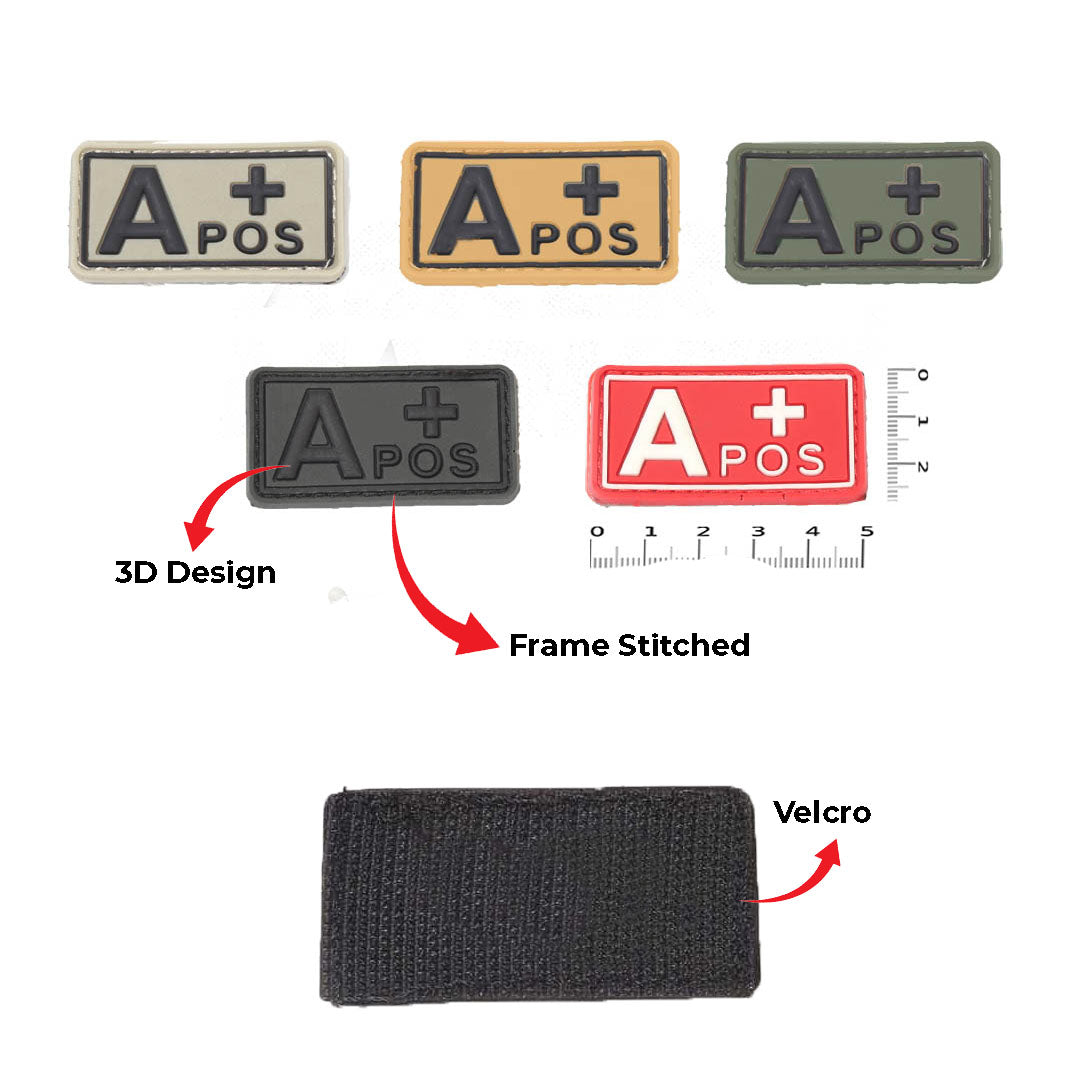 A RH (+) Positive Blood Group Patch (3D)