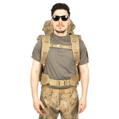 Beige Large Camping Military Operation Backpack - 110 Liter Bag