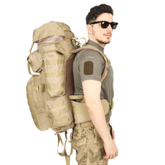 Beige Large Camping Military Operation Backpack - 110 Liter Bag