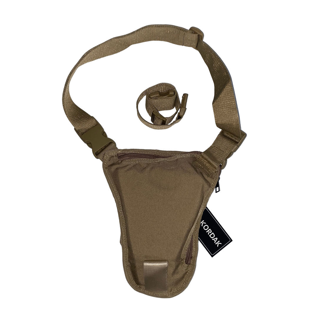 Beige Shoulder or Leg Gun Carrying Bag with Strap