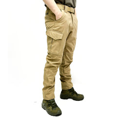 Wind-Waterproof Beige Softshell Pants - Fleece Inside