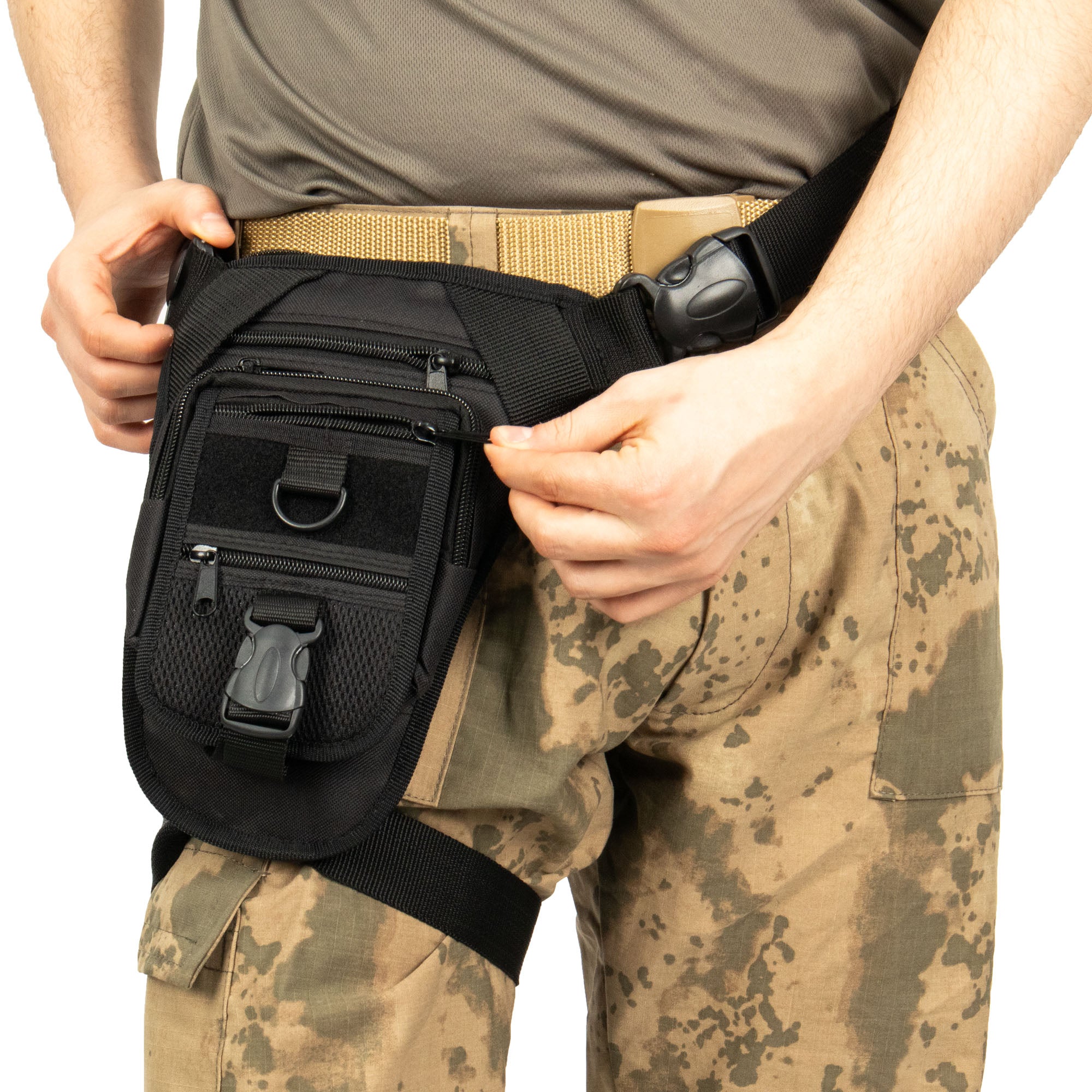 CRW Camouflage Shoulder or Leg Gun Carrying Bag with Strap