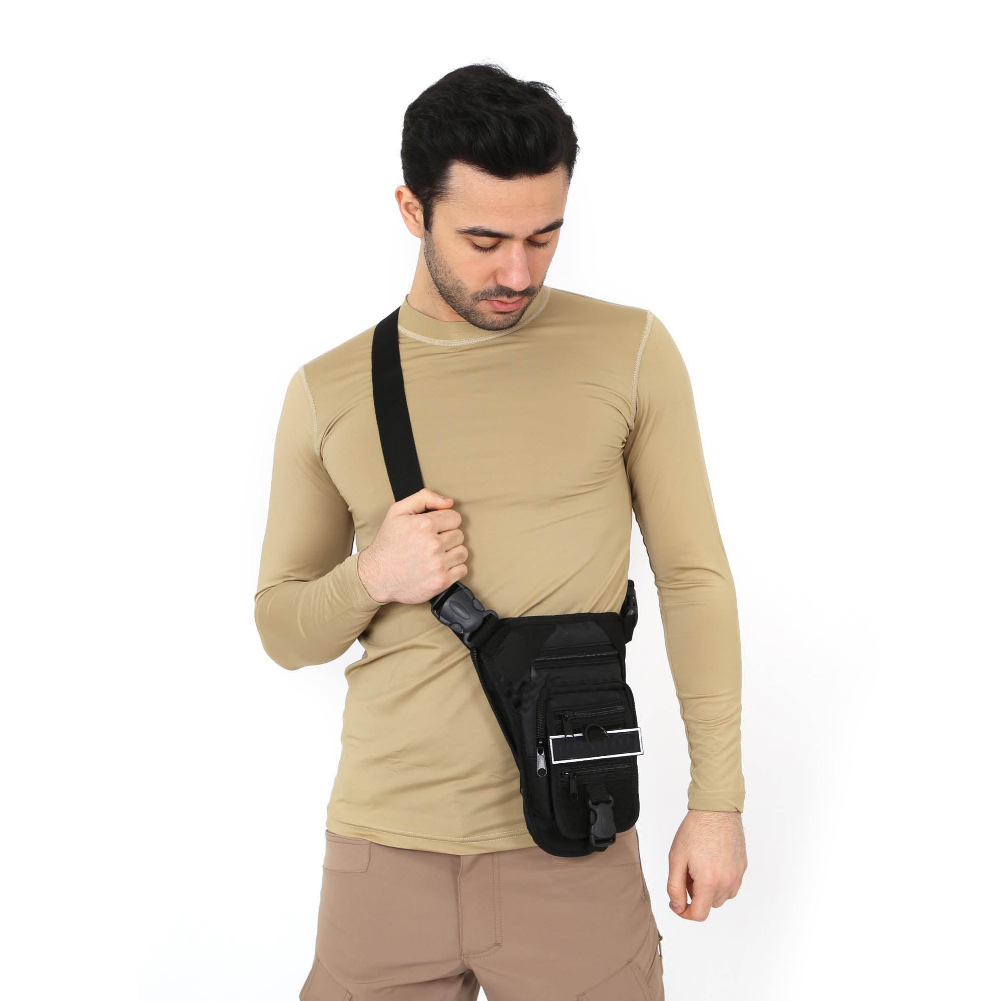 Black Shoulder or Leg Gun Carrying Bag with Strap