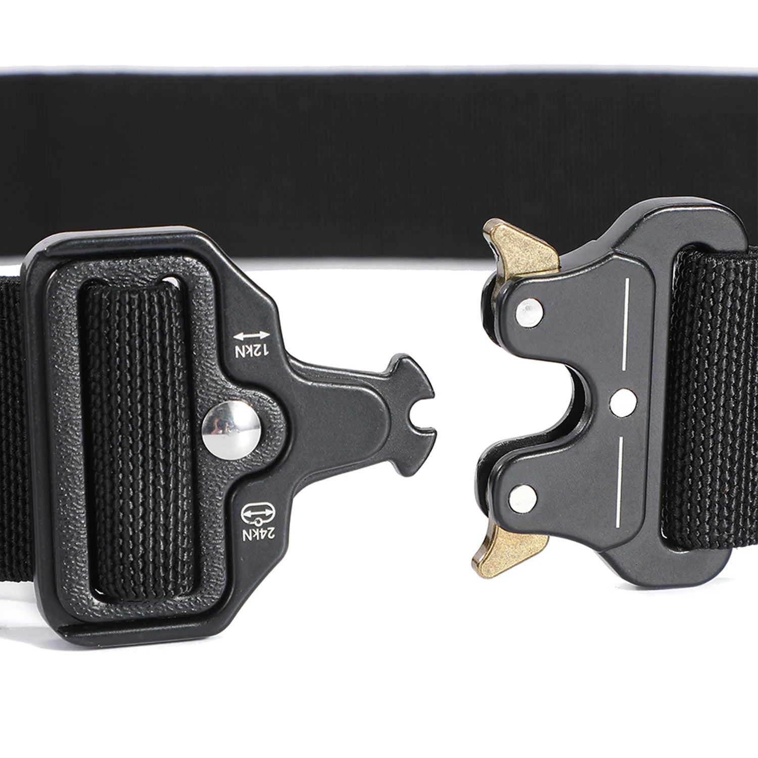 Black Imported Cobra Belt with Metal Buckle