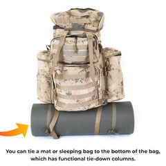 Deserton Camouflage Camping Military Operation Backpack - 90 Liter Bag