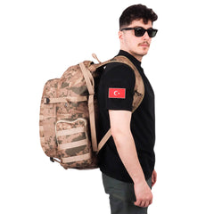 Deserton Camouflage Military Camping Trekking Backpack - 75 Liter Bag