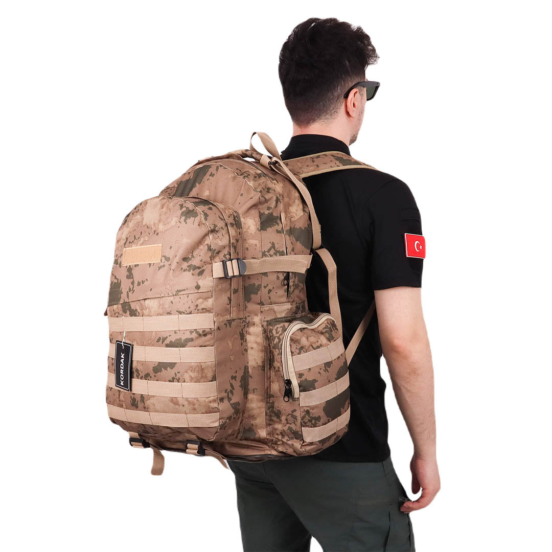 Deserton Camouflage Military Camping Trekking Backpack - 75 Liter Bag