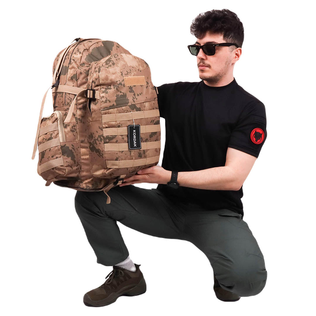 Deserton Camouflage Military Camping Trekking Backpack - 75 Liter Bag