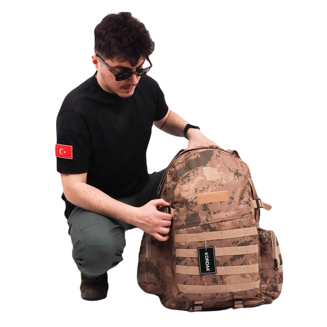 Deserton Camouflage Military Camping Trekking Backpack - 75 Liter Bag