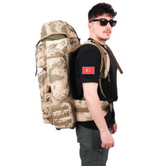 Deserton Camouflage Large Military Operation Backpack - 110 Liter Bag