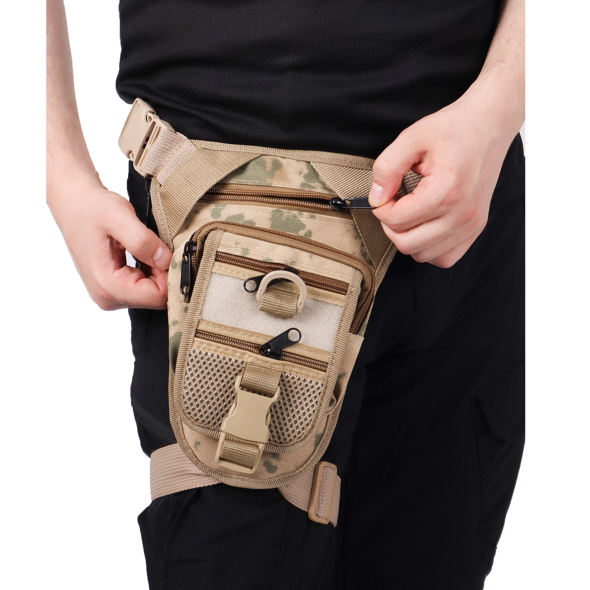 Deserton Camouflage Shoulder or Leg Gun Carrying Bag with Strap