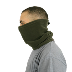 Dark Khaki Fleece Neck Collar - Beanie Model