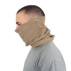 Dark Khaki Fleece Neck Collar - Beanie Model