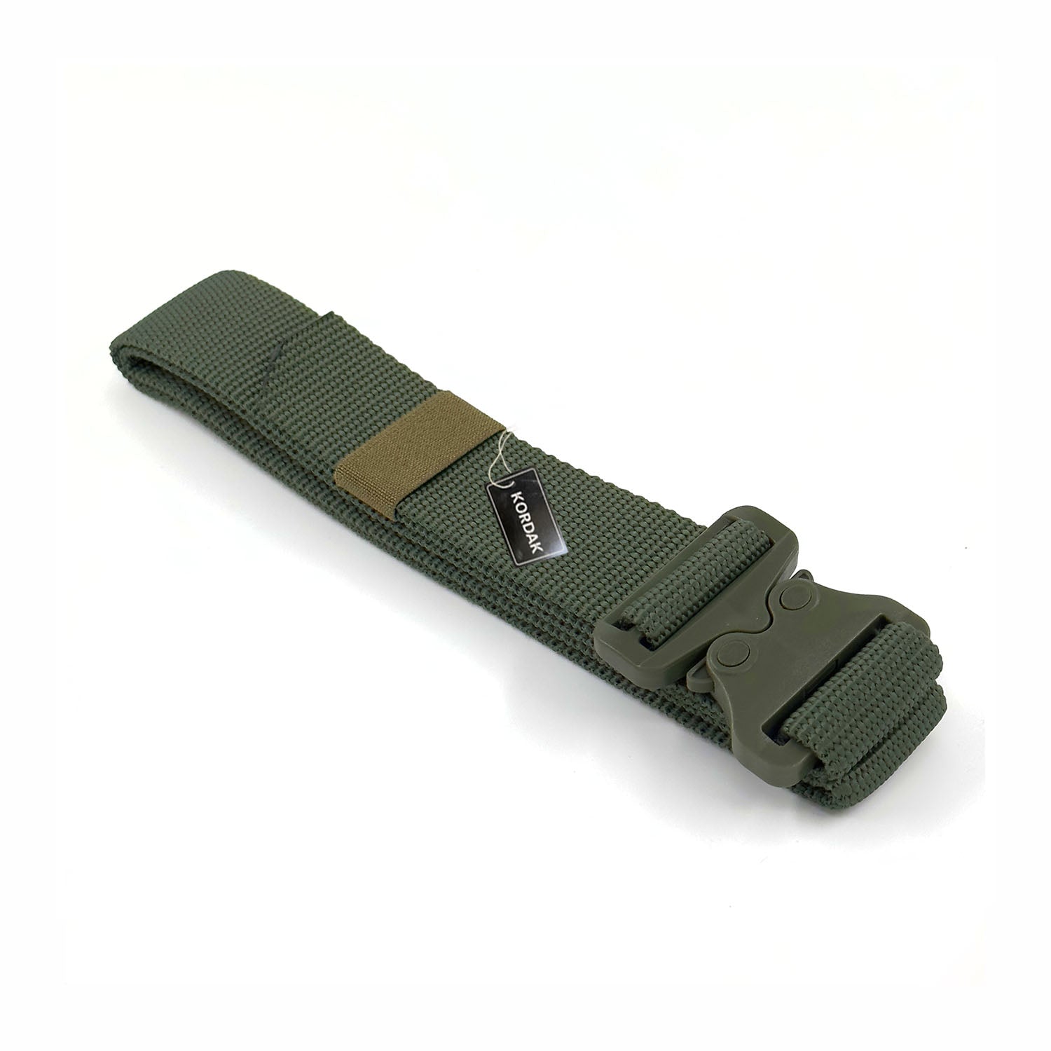 Khaki Plastic Tipped Cobra Model Clip-on Belt